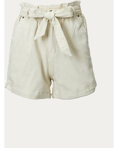 By Together High-rise Peplum Cotton-twill Short - Natural