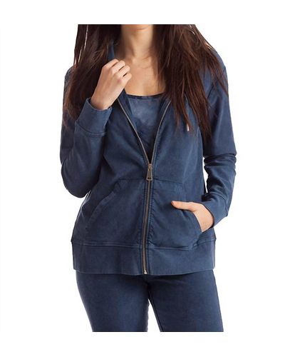 French Kyss Lauren Hooded Cardigan - Blue