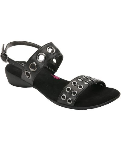 Ros Hommerson Meredith Heeled Buckle Strappy Sandals - Black