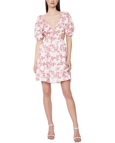 Bardot Summer Cut-out Mini Dress - Pink