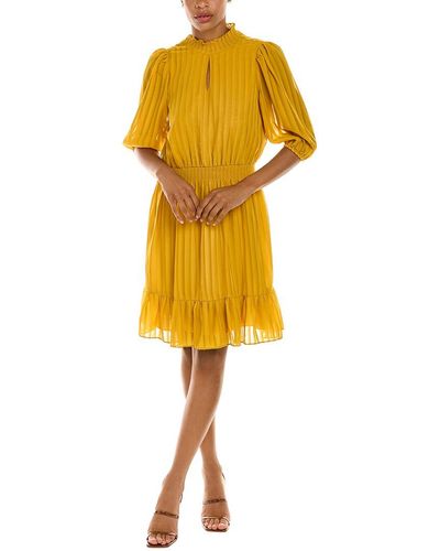 Nanette Lepore Nanette By Nanette Lepore Keyhole Mini Dress - Yellow