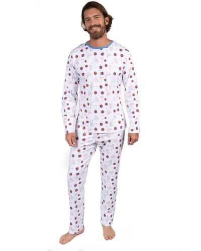 Leveret Two Piece Cotton Loose Fit Pajamas Menorah - Multicolor