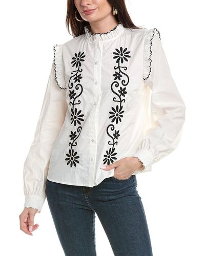 Fate Embroidered Shirt - White