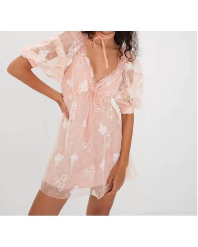 For Love & Lemons Shari Mini Dress - Pink