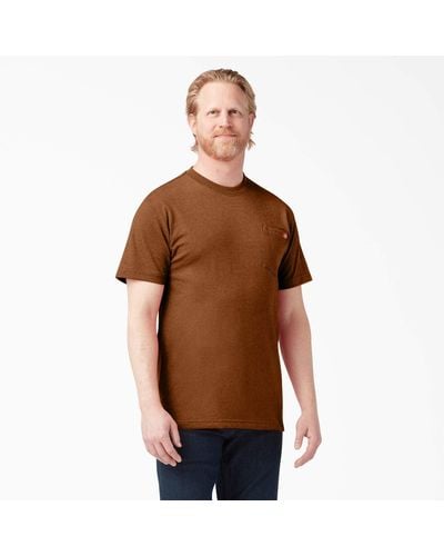 Dickies Short Sleeve Heavyweight Heathered T-shirt - Brown