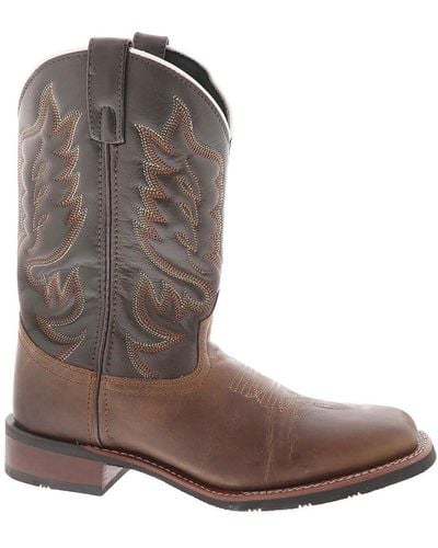Laredo Montana Leather Riding Mid-calf Boots - Brown