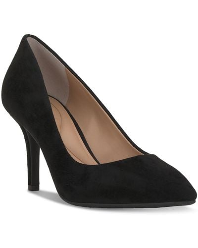 INC Suede Pointed Toe Pumps - Black