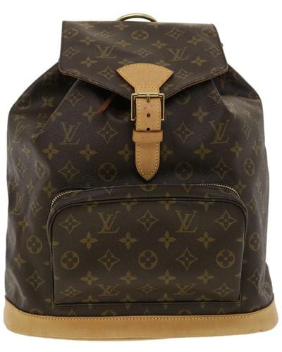 Louis Vuitton  Grey Canvas Backpack Bag (Pre-Owned)