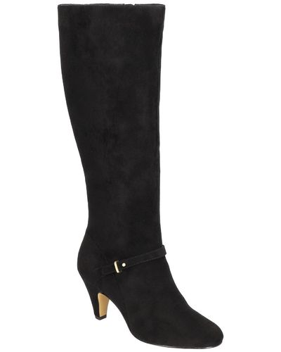 Bella Vita Sasha Plus Faux Suede Tall Knee-high Boots - Black