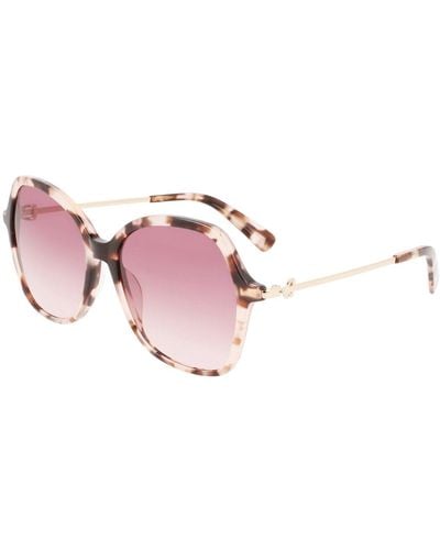 Longchamp 57 Mm Pink Sunglasses Lo705s-690 - Black