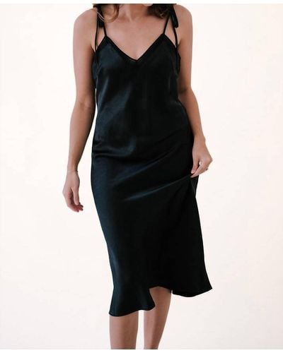 Lucy Paris Betty Slip Dress - Black