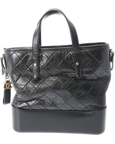Chanel Gabrielle Leather Shopper Bag (pre-owned) - Black