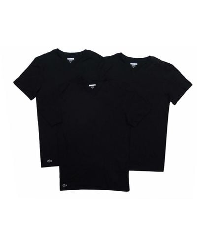 Lacoste V-neck 3-pack Undershirt - Black