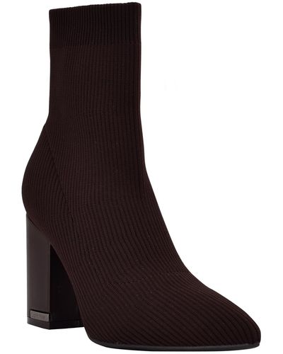 Calvin Klein Mirela Pointed Toe Slip On Booties - Black