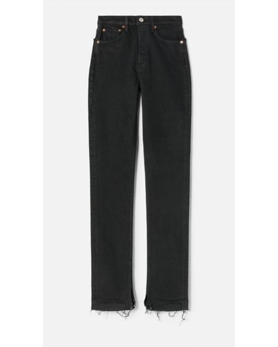 RE/DONE 70s High Rise Stove Pipe Jeans - Black