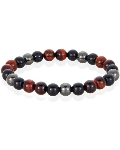 Crucible Jewelry Crucible Los Angeles 8mm Bead Stretch Bracelet Featuring Red Tiger Eye - Brown
