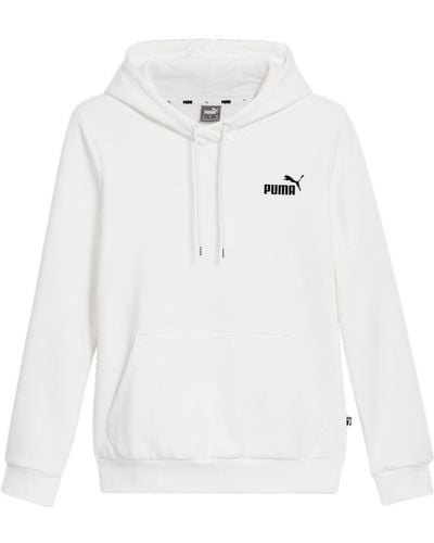 PUMA Essentials Small Logo Hoodie - White