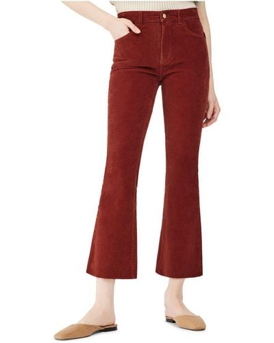 DL1961 Bridget Corduroy High Rise Bootcut Jeans - Red