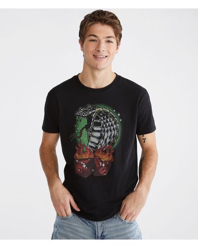 Aéropostale Snake Dice Graphic Tee - Black