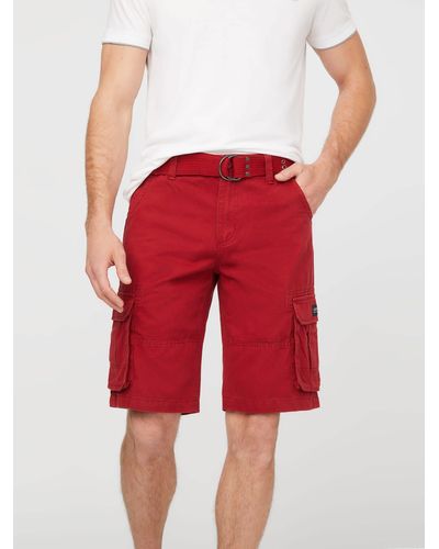 Guess Factory Karl Cargo Shorts - Red