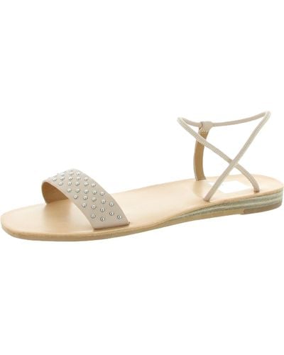 DV by Dolce Vita Lumia Studded Open Toe Flatform Sandals - Natural