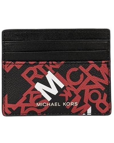 Michael Kors Slim Mk Signature Leather Tall Card Case & Mk Gift-bag - Multicolor