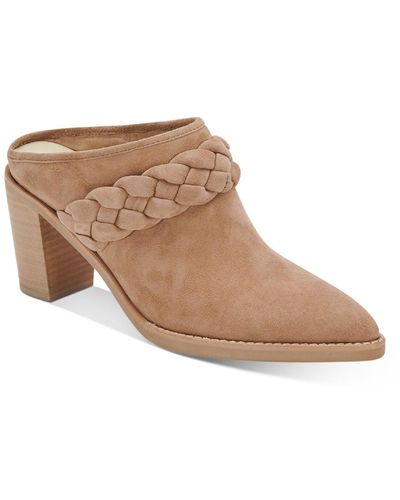 Dolce Vita Serla Suede Pointed Toe Mules - Brown