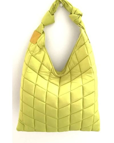 42 GOLD Carly Quilted Hobo Bag - Yellow