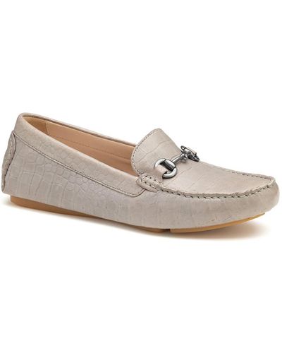 Johnston & Murphy maggie Faux Leather Slip On Loafers - White
