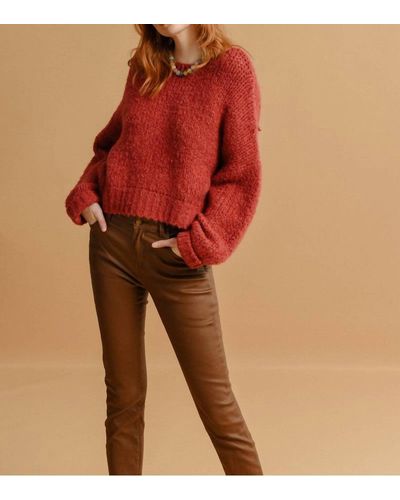 Molly Bracken Casual Knitted Sweater - Orange
