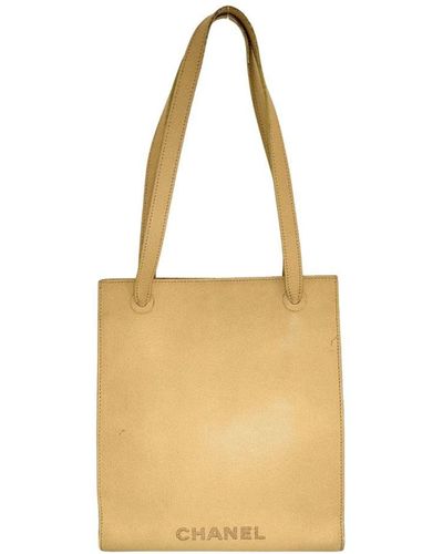 Chanel Leather Shoulder Bag (pre-owned) - Natural