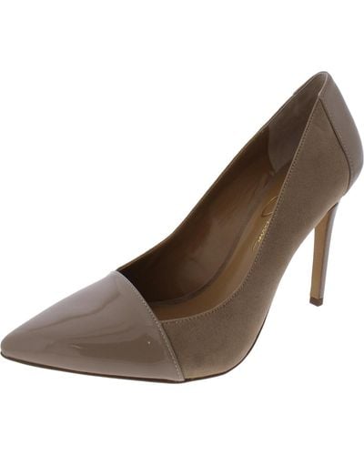 Jessica Simpson Poali Faux Leather Pointed Toe Pumps - Brown