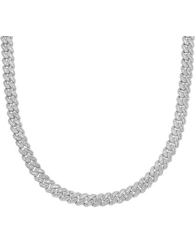 Fine Jewelry 22" All Over Diamond Curb Chain 14k Gold - Metallic