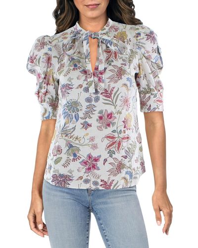 Uorcsa Polo Ralph Lauren Short Sleeve Popular Vacation Summer Floral  Printed Casual V Neck Women T Shirts Navy 