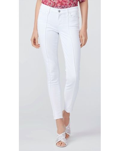 PAIGE Verdugo Ankle Crop Denim Pant - White