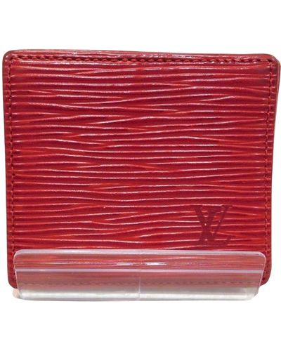 Louis Vuitton Porte-monnaie Leather Wallet (pre-owned) - Red