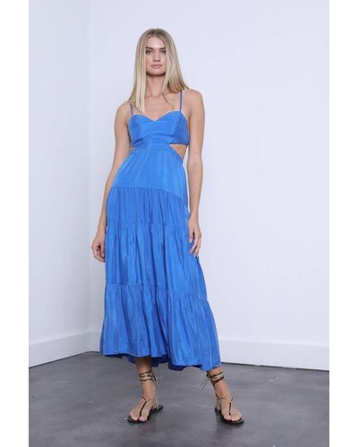 Karina Grimaldi Alex Solid Dress - Blue