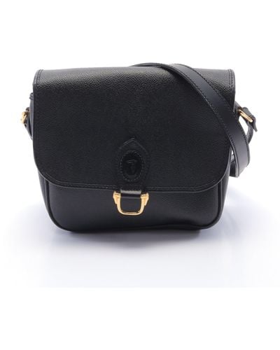 Trussardi Collezione Shoulder Bag Leather - Black