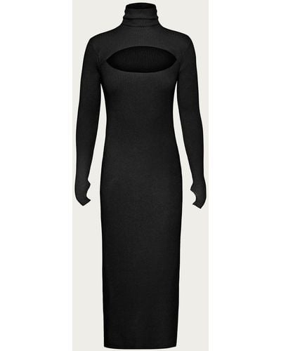 AFRM Brielle Knit Midi Dress - Black