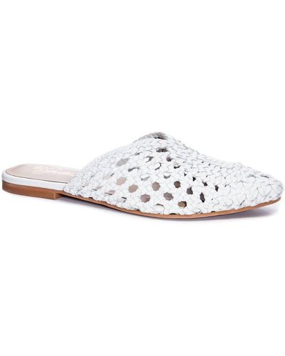 Chinese Laundry Wild Flower Leather Mule - White