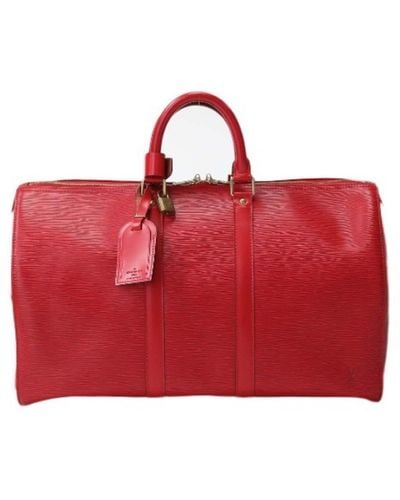 Louis Vuitton Keepall 45 Leather Travel Bag (pre-owned) - Red