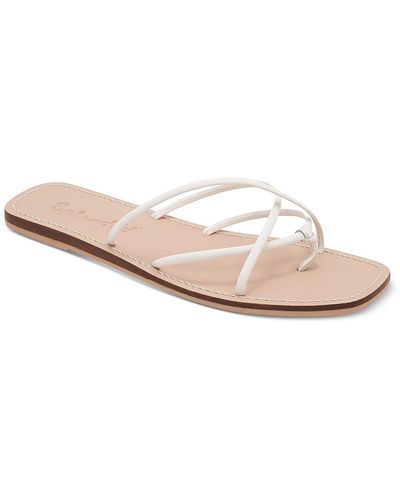 Splendid Fern Leather Strappy Thong Sandals - Pink