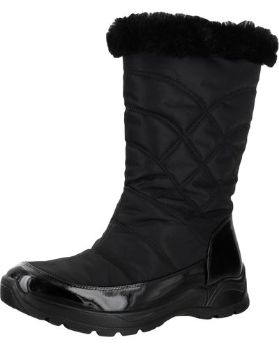 Easy Street Cuddle Faux Fur Cold Weather Winter Boots - Black