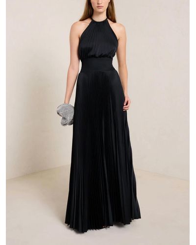 A.L.C. Renata Satin Pleated Dress - Black