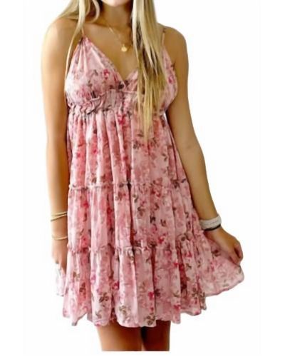 She + Sky All In A Day Dress In Rose - Red