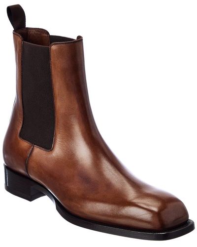 Christian Louboutin Samson Men's Burnished Leather Boot - Bergdorf Goodman