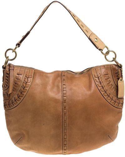 COACH Leather Hobo - Brown