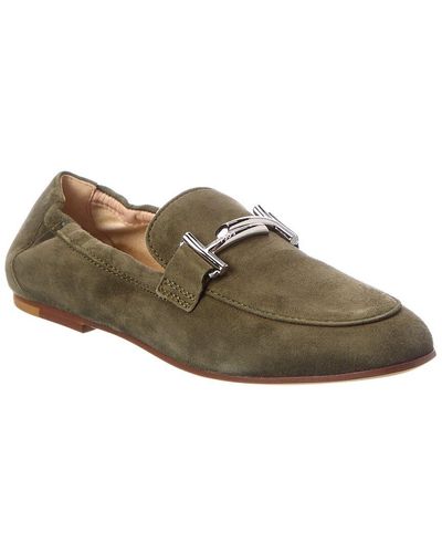Tod's Tods Double T Suede Loafer - Green