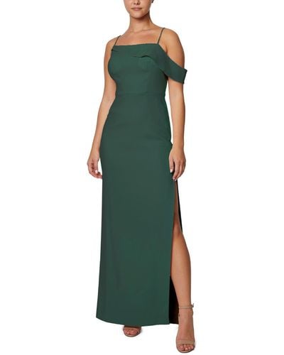Laundry by Shelli Segal Crepe Maxi Evening Dress - Green