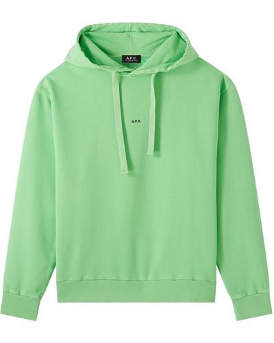 A.P.C. Larry Fluo Hoodie - Green